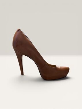 Aldo Brown Leather High Heel Pump
